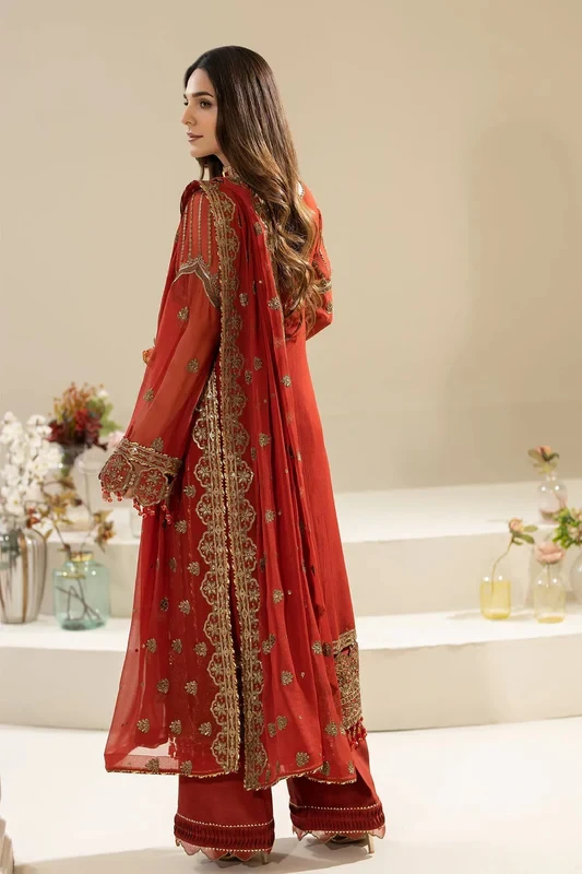 Beige Net Dupatta Party Suit