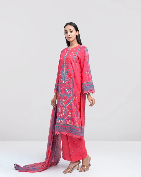 Black Printed Cotton Suit