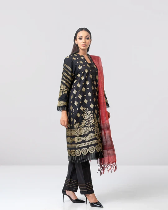 Sky Blue Printed Lawn Three Piece