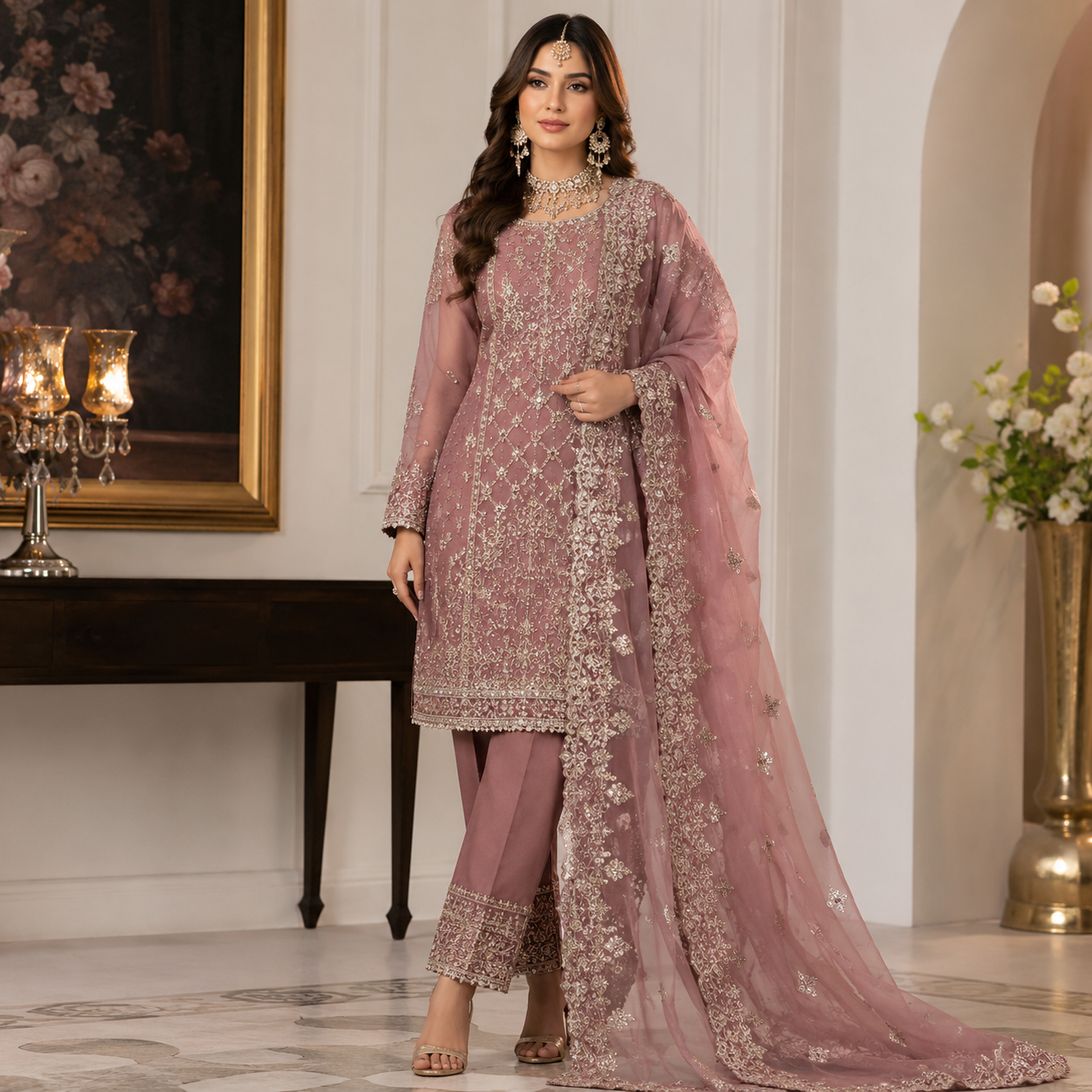 Pakistani Cotton Three Piece